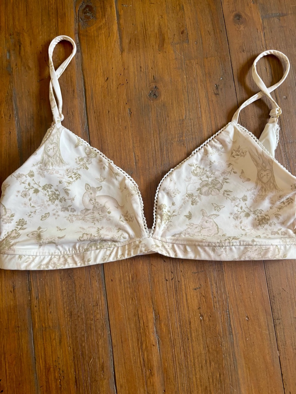 Frankie’s bikinis x Gigi HADID fawn toile bikini top